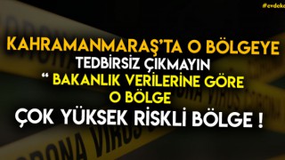 Kahramanmaraş'ta O Bölgeye Sakın Tedbirsiz Çıkmayın