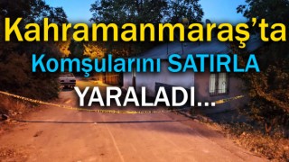Komşularını Satırla Yaraladı