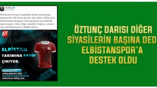 Öztunç Bu kez de Elbistanspor'a Destek Oldu