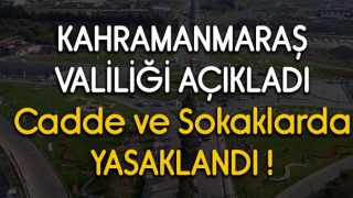 Kahramanmaraş Valiliği Açıkladı