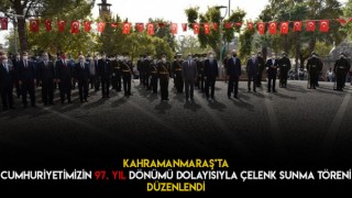 Kahramanmaraş'ta Atatürk Anıtına Çelenk Sunma Töreni Düzenlendi