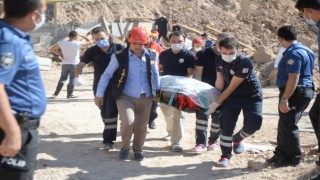 Kahramanmaraş'ta İnşaat Alanında Toprak Kayması Meydana Geldi