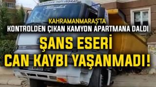 Kamyon Kontrolden Çıktı Apartmana Girdi