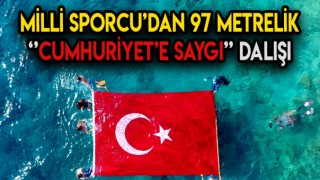 Milli Sporcu Birgül Erken 97 Metrelik Dalış Sergiledi