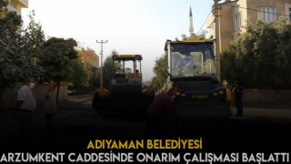 Belediye Arzumkent Caddesin'de Onarımların Başladığını Duyurdu