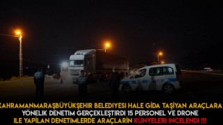 Kahramanmaraş Büyükşehir Belediyesinden Gıda Araçlarına Denetim