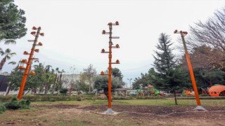 Kepez'de Parklara Kuş Evleri Yerletirilmeye Devam Ediyor