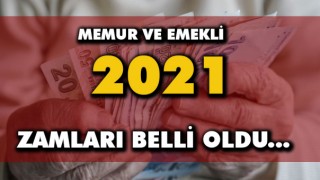 Memur ve emekli maaşları ne kadar oldu? 2021 memur ve emekli maaşı zammı açıklandı