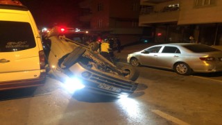 Kahramanmaraş'ta Trafik Kazası Otomobil Takla Attı İki Kişi Yaralandı