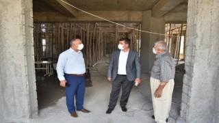 Beyoğlu Mahallesi Merkez Cami inşaatında İnceleme