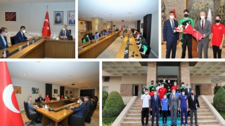 Şehitkamilli Sporcular Gaziantep Valisi Gül'ü Ziyaret Etti