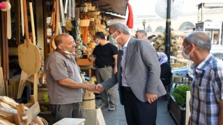 Başkan Okay Demirciler Çarşısında Esnafları Ziyaret Etti
