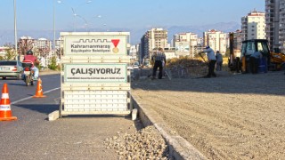 Kahramanmaraş Onikişubat Üniversite Caddesinde Çalışmalar Tamamlanıyor