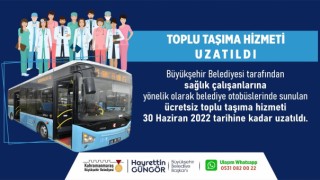 Kahraman Sağlıkçılara Belediye Otobüsleri Ücretsiz