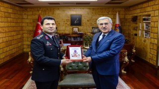 Kahramanmaraş İl Jandarma Komutanı Özdurhan, Üniversitemiz Rektörü Prof. Dr. Niyazi Can’ı Ziyaret Etti