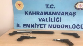 Kahramanmaraş Emniyet Müdürlüğü Tarafından 14 Adet Silah Ele Geçirildi