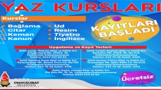 Onikişubat Belediyesi yaz tatilinde de öğrencilerin yanında