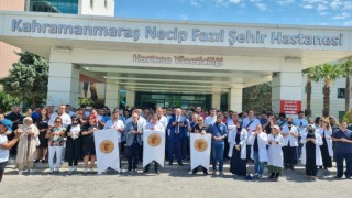 Kahramanmaraş Necip Fazıl Şehir Hastanesi önünde protesto edildi.
