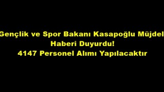 Gençlik ve Spor Bakanı Kasapoğlu Müjdeli Haberi Duyurdu!