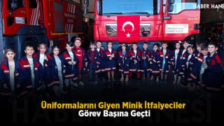 Üniformalarını Giyen Minik İtfaiyeciler Görev Başına Geçti