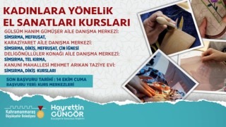 Büyükşehir’in El Sanatları Kurslarında Kayıtlar Başladı