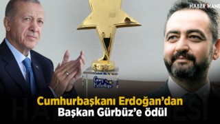 Cumhurbaşkanı Erdoğan’dan Başkan Gürbüz’e ödül