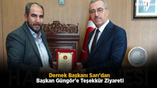 Dernek Başkanı Sarı’dan Başkan Güngör’e Teşekkür Ziyareti