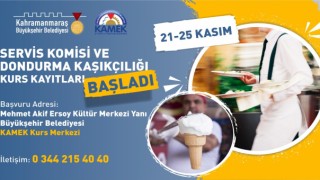 KAMEK’te Servis Komisi ve Dondurma Kaşıkçılığı Kurs Kayıtları Başlıyor!