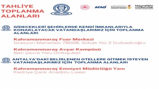 Kahramanmaraş'ta Tahliye Toplanma Alanları Belirlendi