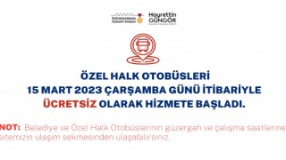 Özel Halk Otobüsleri de Hizmete Başladı