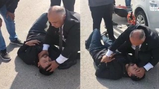 Dr. Selahaddin Can, Kaza Yapan Motosikletlilere İlk Müdahaleyi Yaptı!
