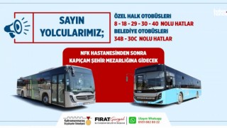 Kahramanmaraş Büyükşehir'den, Bayramda Kapıçam Mezarlığına Ücretsiz Toplu Taşıma Hizmeti