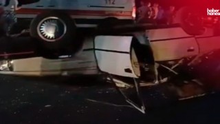 Kahramanmaraş'ta Feci Kaza: Çekici ile Çarpışan Otomobil Takla Attı!