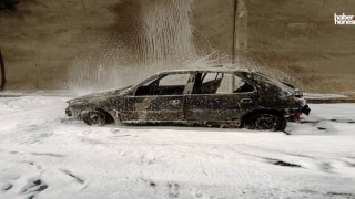 Kahramanmaraş-Kayseri Yolu Üzerinde Otomobil Yangını: Sürücü Şans Eseri Kurtuldu!