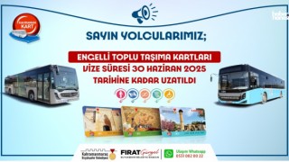 Kahramanmaraş'ta Engelli Toplu Taşıma Kartlarının Vize Süresi 30 Haziran 2025’e Kadar Uzatıldı!