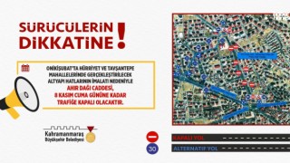 Kahramanmaraş'ta Altyapı Güçlendirme: Ahır Dağı Caddesi Trafiğe Kapatılıyor