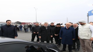 Başkan Görgel ve Bakan Kirişci Galericiler Sitesi'nde Esnafla Buluştu