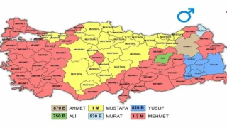 “Mehmet” Kahramanmaraş'ta En Çok Tercih Edilen Erkek İsmi Oldu