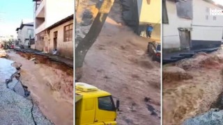 Kahramanmaraş’ta Ana Su Borusu Patladı, Mahalleyi Su Bastı!