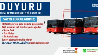 Kahramanmaraş’ta Elmalar Mahallesi’ne Yeni Toplu Taşıma Hattı!