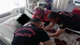 Kahramanmaraş'ta Yaşlı Kadının Parmağına Sıkışan Yüzüğü İtfaiye Kesti!