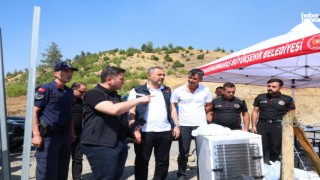Başkan Toptaş ve Kaymakam Çiğdem, Yangın Bölgesinde Vatandaşlarla Buluştu
