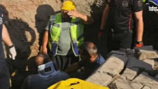 Kahramanmaraş’ta göçük faciası ucuz atlatıldı: İşçi yaralı kurtarıldı