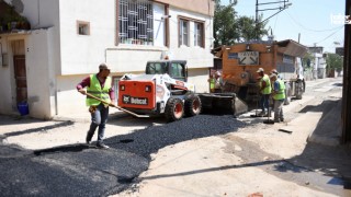 KASKİ, Namık Kemal Mahallesi’nde Bozulan Yolları Sıcak Asfaltla Yeniliyor