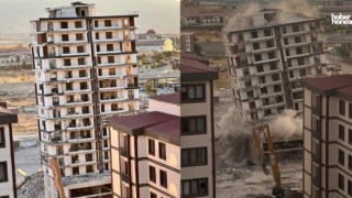 Kahramanmaraş’ta Ağır Hasarlı Kız Yurdu Tamamen Yıkıldı!