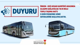 Kahramanmaraş’ta Yeni Hat Müjdesi: 78/B Otobüs Seferleri Başlıyor