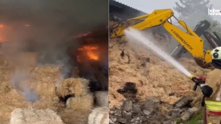 Kahramanmaraş'ta Samanlık Alev Alev Yandı