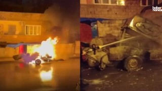 Kahramanmaraş'ta Park Halindeki İş Makinesi Küle Döndü