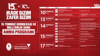 15 Temmuz Demokrasi ve Milli Birlik Günü Anma Programları Başlıyor