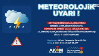 Meteoroloji uyardı! Kahramanmaraş’ta 4 ilçede kuvvetli yağış bekleniyor